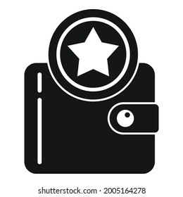 Tokens wallet icon simple vector. Bitcoin cryptocurrency. Blockchain money