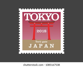 Tokio postal stamp