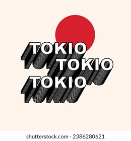 Tokio trendy typography poster design