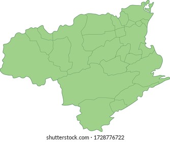 Tokushima map (color can be changed)