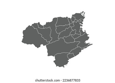 Tokushima map isolated on white background.for annual infographics report website layout.