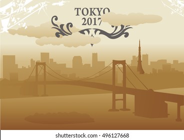 tokyo abstract skyline