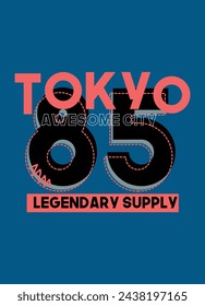 tokyo awesome city,t-shirt design fashion vector