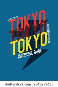 tokyo awesome dude,t-shirt design fashion vector