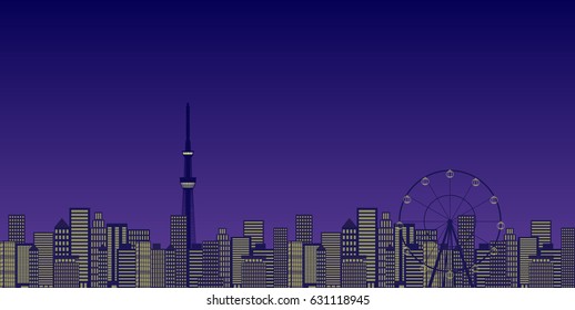 Tokyo building scenery background