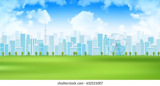 Tokyo building scenery background