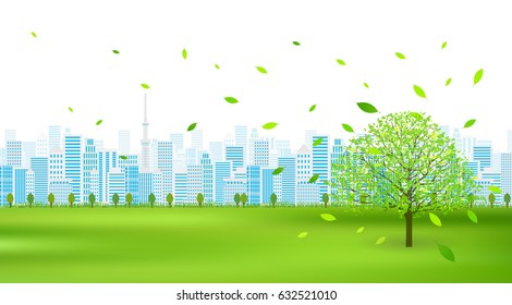 Tokyo building scenery background