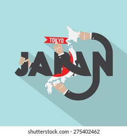 Tokyo The Capital City Of China Typography Design Vector Illustration