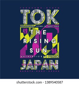 tokyo city abstract graphic design typography for print t shirt