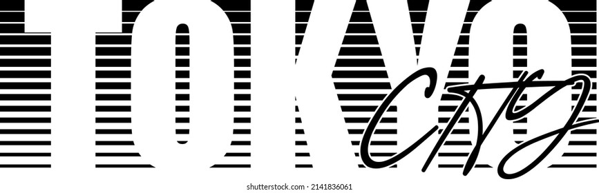 tokyo city design typography vector for print t shirt 
