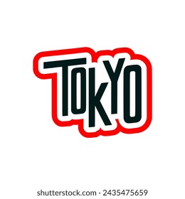 tokyo city japan sticker t shirt vector illustration template design