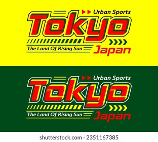 Tokyo city racing automotive typeface typography for print t-shirt, labels, etc.