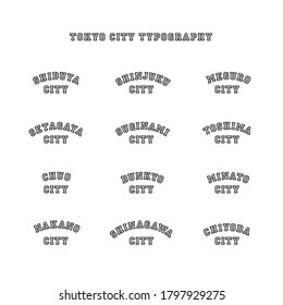 Tokyo City Typography / Icon Series 12 species