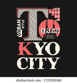 tokyo city, urban style, graphic design typography vector illustration for t shirt print