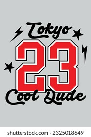 tokyo cool dude,t-shirt design fashion vector