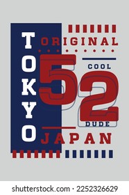 tokyo cool dude,t-shirt design varsity fashion