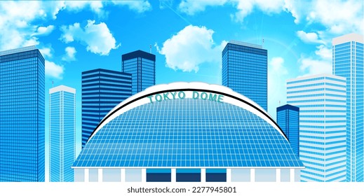 Tokyo Dome building landscape background