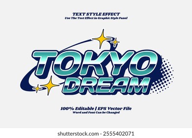 Tokyo Dream Editable text Effect Gradient y2k style