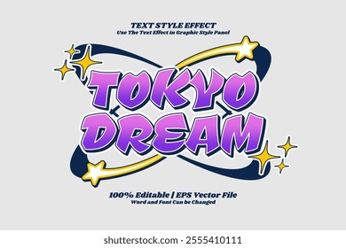 Tokyo Dream Editable text Effect y2k style