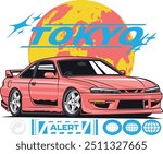 Tokyo Drift Car Anime Streetwear t-shirt design