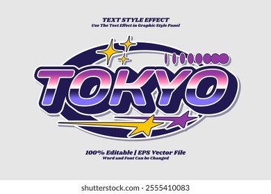 Tokyo Editable text Effect y2k style