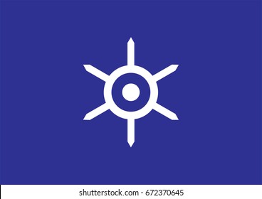 Tokyo flag of japan - Closeup Tokyo City Flag, Capital City of Japan, Waving in the Wind