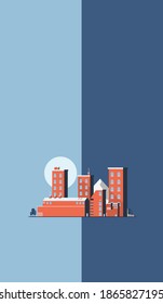 Tokyo  flat design. Tokyo backdrop. Abstract background design.