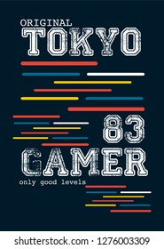 tokyo gamer,t-shirt design