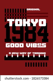tokyo good vibes,t-shirt design fashion vector
