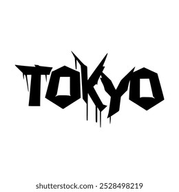 tokyo graffiti moda adesivo t camisa vetor ilustração modelo design