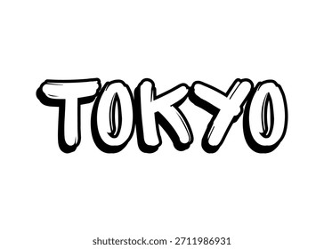 Tokyo graffiti word vector font
Vector font word on a white background