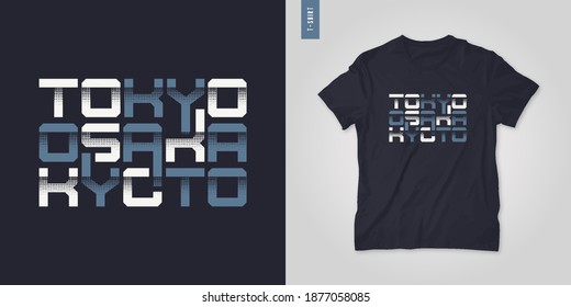 Tokyo graphic t-shirt vector design, typography, poster, print.