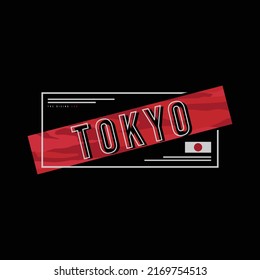 Tokyo illustration typography. perfect for t shirt design