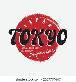 Tokyo illustration typography. perfect for t shirt design