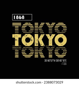 Tokyo Illustration typography for t shirt, poster, logo, sticker, or apparel merchandise