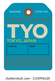 tokyo japan airport luggage tag