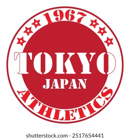 tokyo japan athletics tipografia impressão gráfica , desenho de moda abstrato e design criativo para t-shirts, canecas, T-t gráfico, moletom, maletas, etc. Ilustração em estilo moderno para roupas