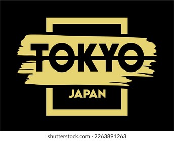 tokyo japan with black background 