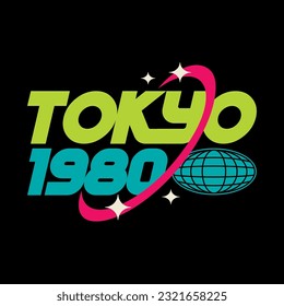 Tokyo japan city streetwear y2k style vintage fashion vector design icon illustration. Tshirt, poster, banner, fashion, slogan shirt, sticker, flyer