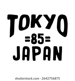 Tokyo Japan city vintage sport typography slogan. Varsity athletic vintage for t shirt. Nyc tee shirt graphics, urban print. Vector illustration.