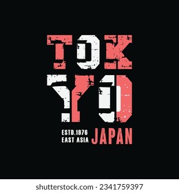 Tokyo japan east asia typography design vector element print apparel t shirt