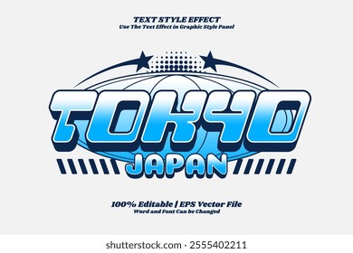 Tokyo Japan Editable text Effect Gradient Game style