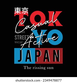 tokyo japan graphic design, typography vector illustration, for print t shirt