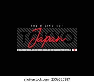 Tokyo japan ilustração imagem tshirt, tipografia urbana estilo rua japonês marca vestuário para impressão