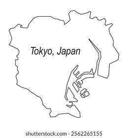 Tokyo Japan map icon vector illustration symbol design