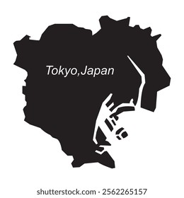 Tokyo Japan map icon vector illustration symbol design