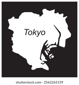 Tokyo Japan map icon vector illustration symbol design