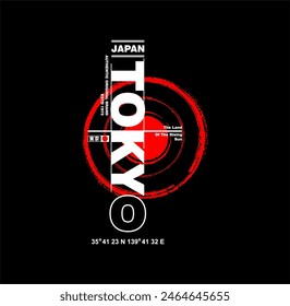 Tokyo, Japan, modern and stylish typography slogan. Abstract design for vector print tee shirt, typography.