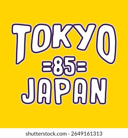 Tóquio Japão retro grafite tipografia t-shirt impressão design vetor ilustração