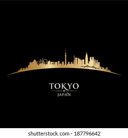 Tokyo Japan Skyline Detailed Vector Silhouette